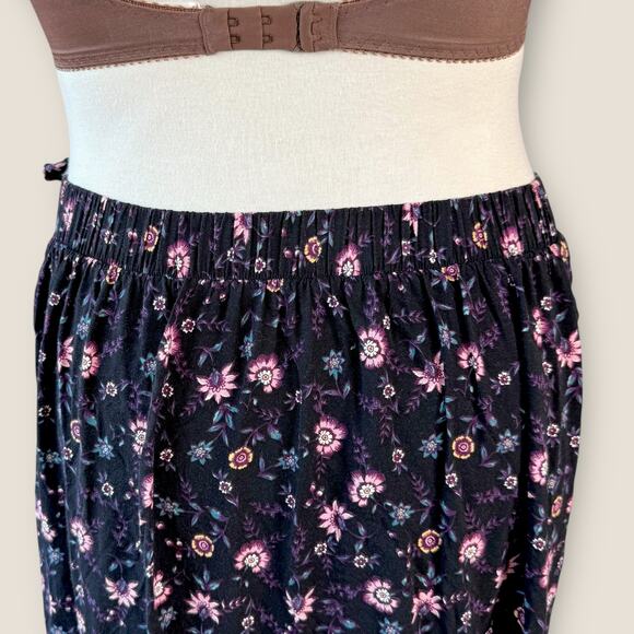 Torrid Floral Faux Wrap Tiered Ruffled Maxi Skirt High Low Size 12/L Coquette - Picture 9 of 14